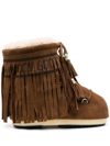 ALANUI X MOON BOOT ICON LOW FRINGED SHEARLING BOOTS