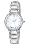 Porsamo Bleu Luna White Topaz Bracelet Watch, 34mm In Silver & White