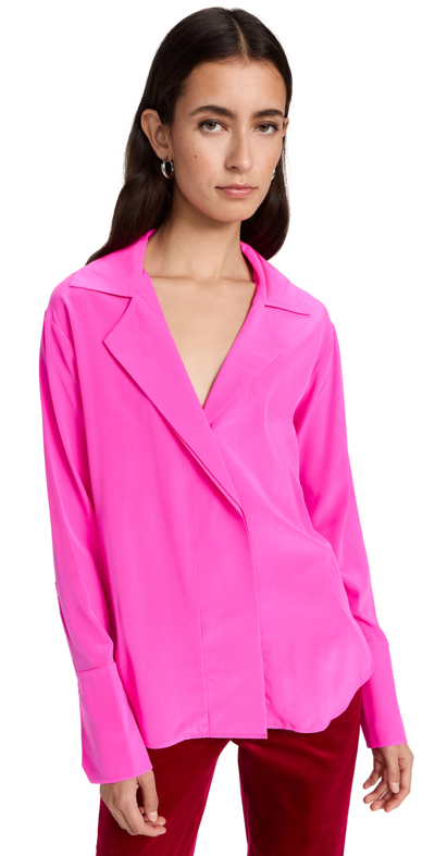 A.l.c Kinsley Collared Long Sleeve Blouse In Pink