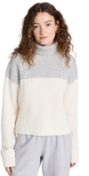 Atm Anthony Thomas Melillo Colorblock Merino Wool Turtleneck Sweater