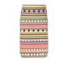 Kenzo Neutral Fairisle Jacquard Stripe Skirt In Neutrals