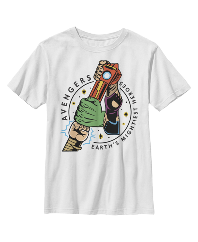 Marvel Boy's  Earth's Mightiest Heroes Child T-shirt In White