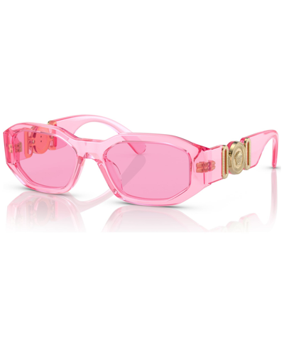 Versace Kids Biggie Sunglasses, Vk4429u (ages 7-10) In Transparent Pink