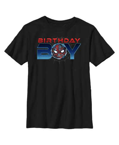 Marvel Boy's  Mecha Spidey Birthday Child T-shirt In Black