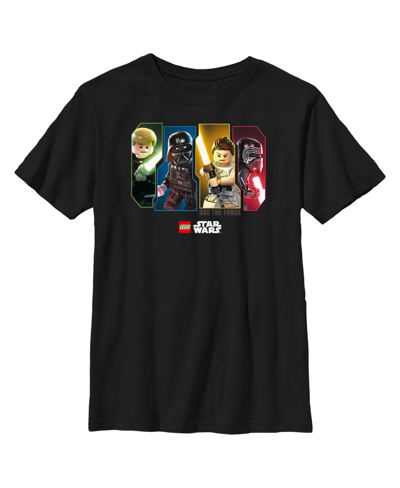 Fifth Sun Boy's Lego: Star Wars Use The Force Minifigures Child T-shirt In Black