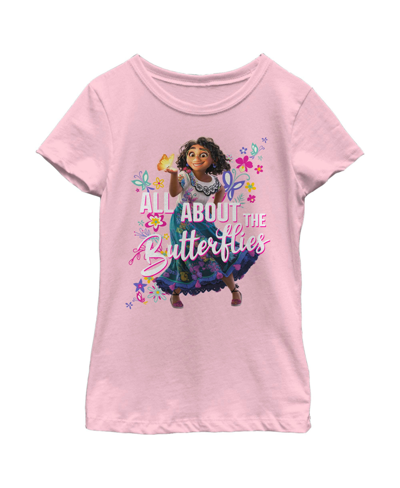Disney Girl's Encanto Mirabel All About The Butterflies Child T-shirt In Light Pink