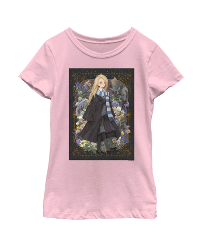 Warner Bros Kids' Girl's Harry Potter Fantasy Luna Lovegood Child T-shirt In Light Pink