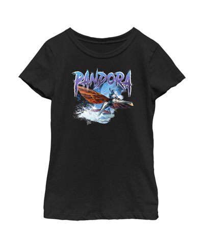 20th Century Fox Girl's Avatar: The Way Of Water Discover Pandora Ocean Child T-shirt In Black