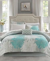Madison Park Essentials Maible Reversible Comforter Sets Bedding In Aqua