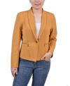 Ny Collection Petite Cropped Long Sleeve Crepe Jacket In Tinsel
