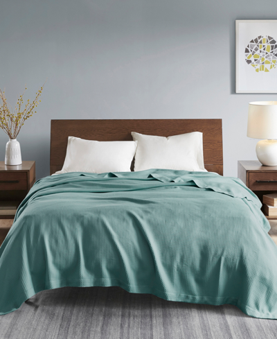 Madison Park Egyptian Cotton Blanket, King Bedding In Teal