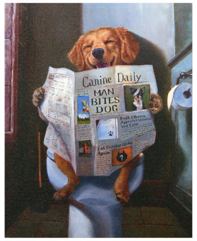 Empire Art Direct 'dog Gone Funny' Graphic Art Print On Wrapped Canvas Wall Art, 20" X 16" In Multicolor