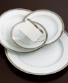 BERNARDAUD DINNERWARE, ATHENA PLATINUM DINNER PLATE, 10.5"