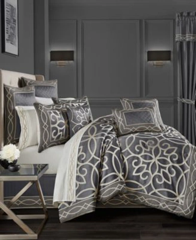 J Queen New York Deco Comforter Sets Bedding In Charcoal