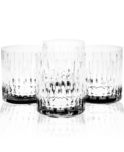 REED & BARTON "SOHO" DOUBLE OLD-FASHIONED GLASSES, SET OF 4