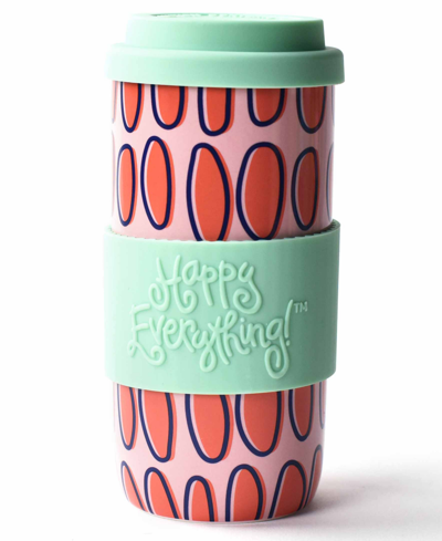Happy Everything By Laura Johnson Beaning Travel Mug, 16 oz In Pink