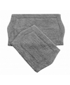 Home Weavers Waterford 2 Piece Bath Rug Set Bedding In Grey
