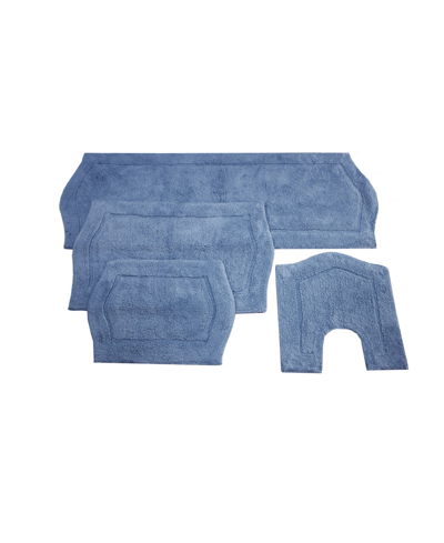 Home Weavers Waterford 4-pc. Bath Rug Set In Blue