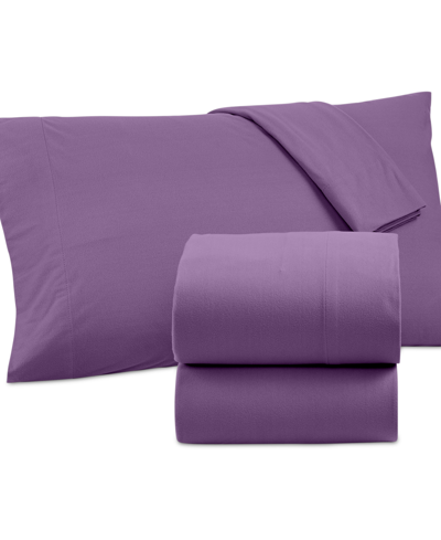 Shavel Micro Flannel Solid Twin 3-pc Sheet Set In Plum