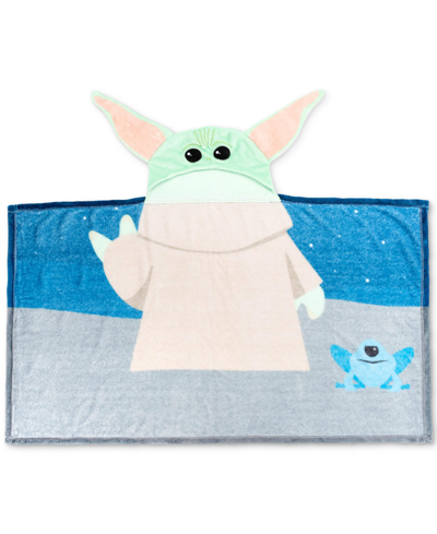 Disney Baby Yoda Hooded Throw Bedding In Multi