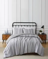 Truly Soft Kiel Stripe Flannel Comforter Sets In Gray