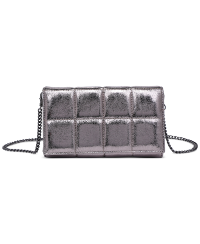 Urban Expressions Riley Quilted Crossbody In Gunmetal