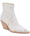 Dolce Vita Women's Volli Pointed-toe Western Booties In Gold Multi Calf Hair