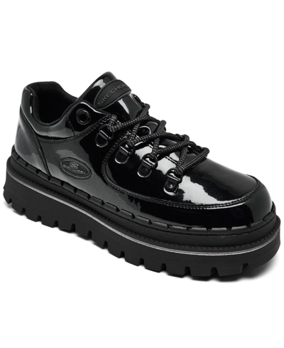 Skechers Jammers Cool Block Womens Patent Memory Foam Casual And Fashion Sneakers In Black