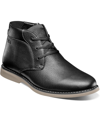 Nunn Bush Otto Plain Toe Chukka Boot In Black Tumble