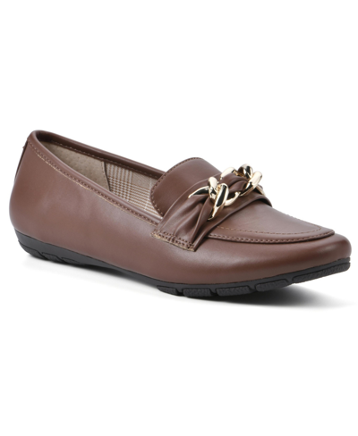 Cliffs By White Mountain Women's Gainful Loafers In Brown Smooth