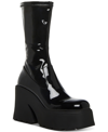 Steve Madden Arrow Platform Boot In Black Patent