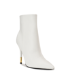 Nine West Bolana Womens Leather Heels Ankle Boots In White Leather