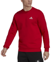 ADIDAS ORIGINALS MEN'S FEEL COZY ESSENTIALS CLASSIC-FIT EMBROIDERED LOGO FLEECE SWEATSHIRT