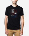 La Pop Art Men's Premium Blend Word Art Support Our Troops T-shirt In Black