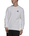 ADIDAS ORIGINALS MEN'S FEEL COZY ESSENTIALS CLASSIC-FIT EMBROIDERED LOGO FLEECE SWEATSHIRT