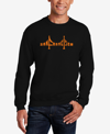 La Pop Art Men's San Francisco Bridge Word Art Crew Neck Sweatshirt In Black