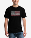 La Pop Art Men's Premium Blend Word Art Usa Flag T-shirt In Black