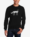 LA POP ART MEN'S HOWLING WOLF WORD ART CREW NECK SWEATSHIRT