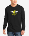 La Pop Art Men's Bee Kind Word Art Long Sleeves T-shirt In Black