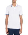 SOCIETY OF THREADS MEN'S SLIM FIT SOLID TIPPED PERFORMANCE POLO