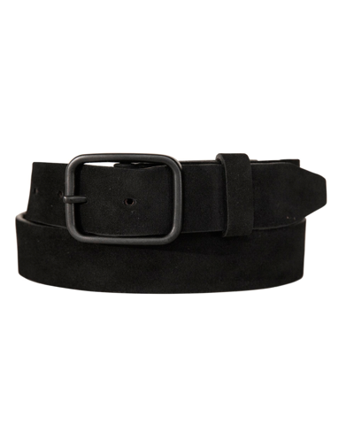 Lucky Brand Men's Distressed Suede Leather Belt In Black