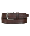 LUCKY BRAND MEN'S ANTIQUE-LIKE LEATHER BELT WITH DARKER STITCHING DETAIL