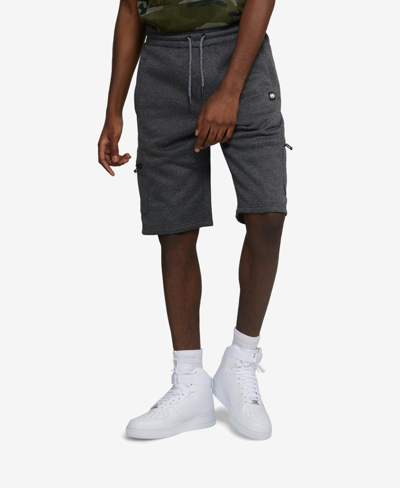Ecko Unltd Men's Big And Tall Simple Story Fleece Shorts In Charcoal Gray