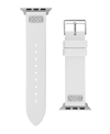 GUESS WOMEN'S WHITE SILICONE STRAP WITH GLITZ INSERT 38MM, 39MM ,40MM APPLE WATCH BAND