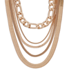 STEVE MADDEN MIXED LAYERED CHAIN NECKLACE
