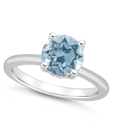 Macy's Women's Sky Blue Topaz (2-2/5 Ct.t.w.) And Diamond Accent Ring In Sterling Silver