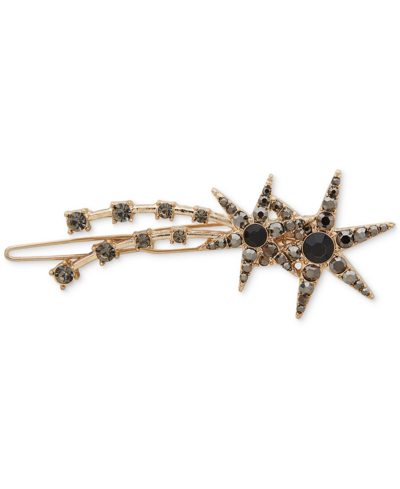 Lonna & Lilly Gold-tone Color Crystal Shooting Star Hair Barrette In Black