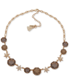 LONNA & LILLY LONNA & LILLY GOLD-TONE STONE & CRYSTAL SNOWFLAKE COLLAR NECKLACE, 16" + 3" EXTENDER