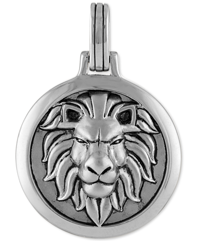 Esquire Men's Jewelry Lion Amulet Pendant In Sterling Silver, Created For Macy's