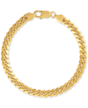 ESQUIRE MEN'S JEWELRY CUBAN LINK CHAIN BRACELET, CREATED FOR MACY'S